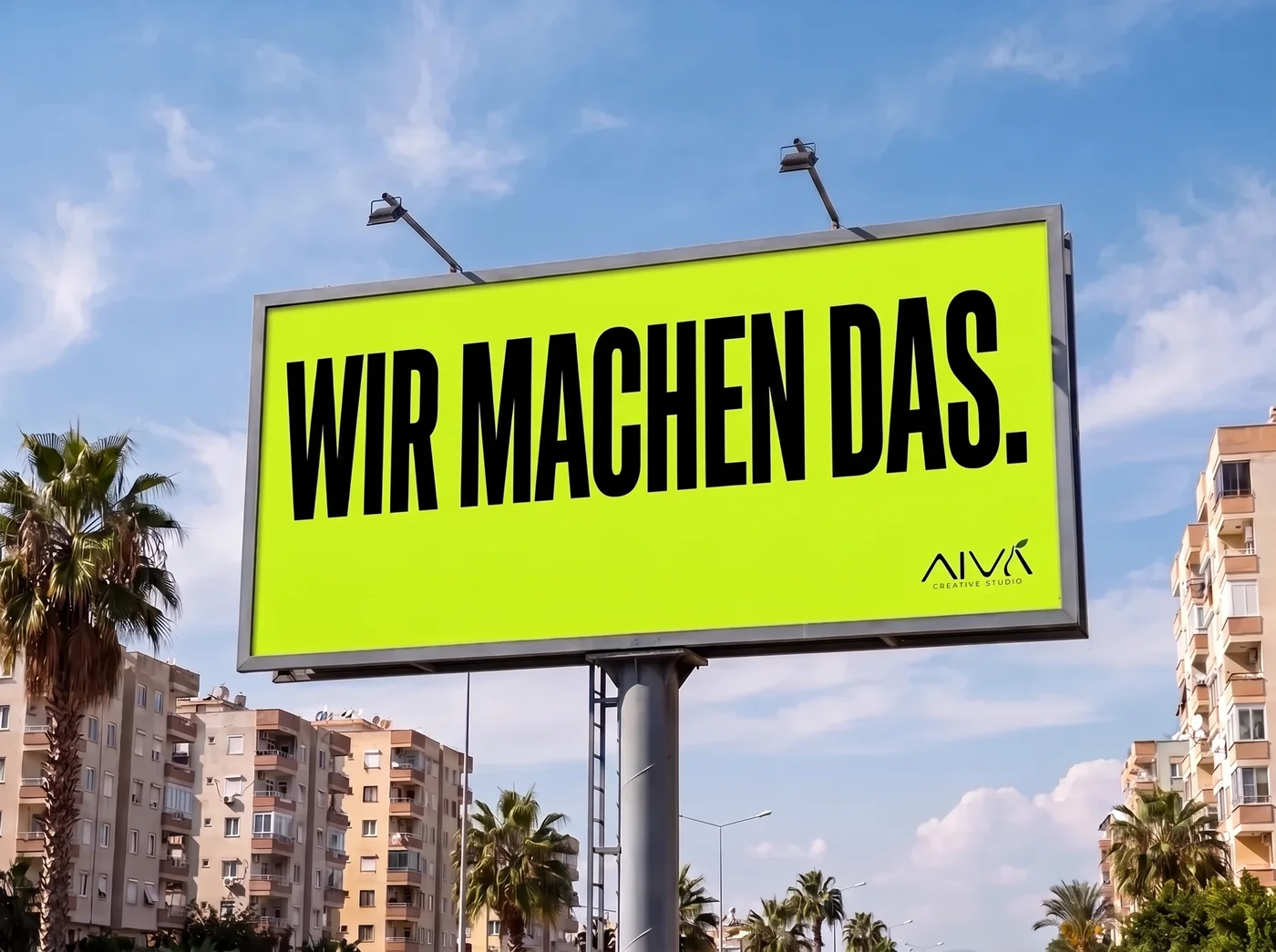 AIVA Plakatwand in der Stadt