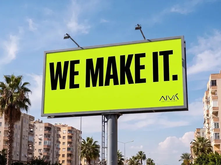 AIVA billboard in the city